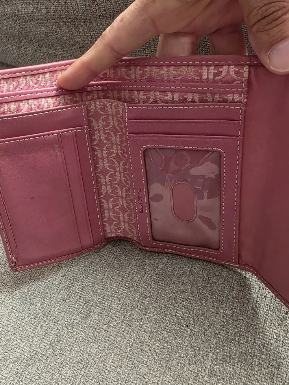 Fossil Pink Signature Logo Wristlet Wallet